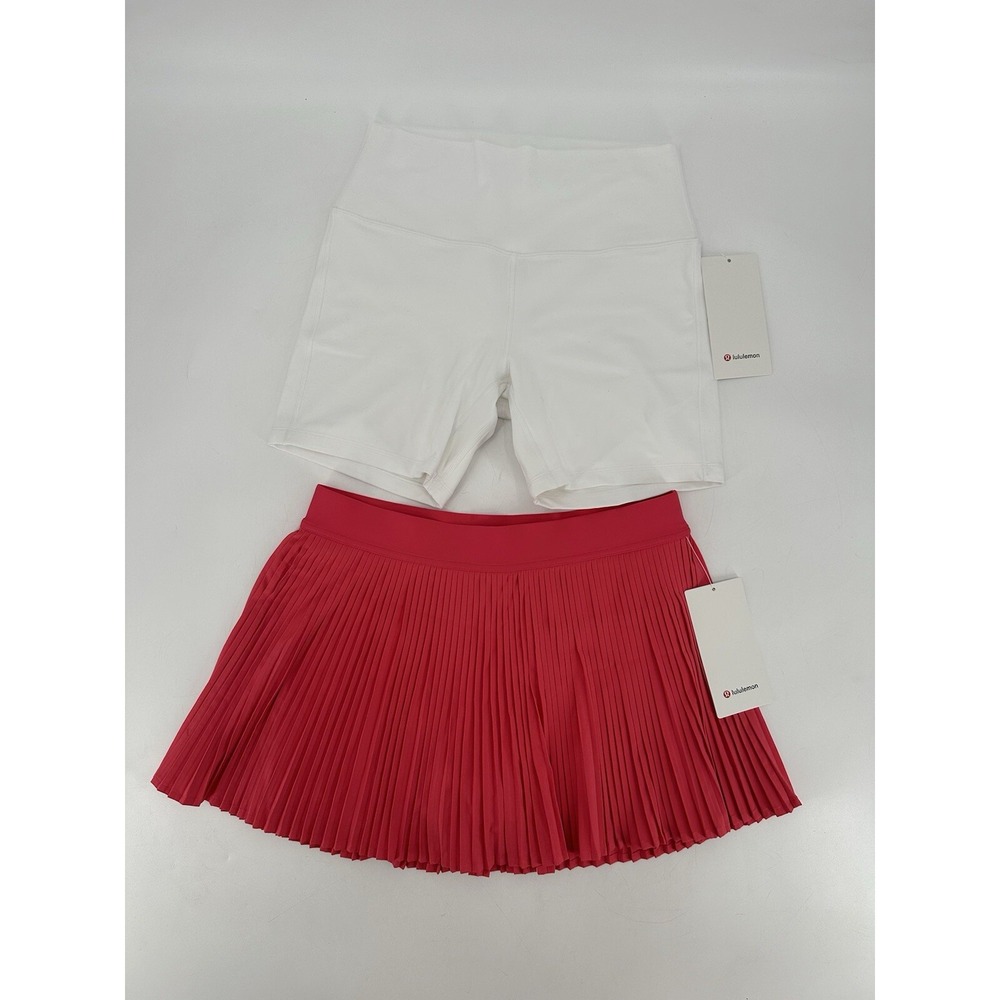 Lot of 2 NWT Lululemon Align HR Short 6 &‎ Varsity Hr Pleated Skirt W's Sz 10